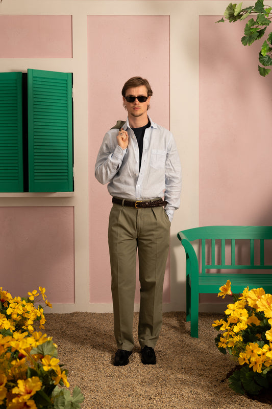 The Linen Summer Shirt - Sky Blue