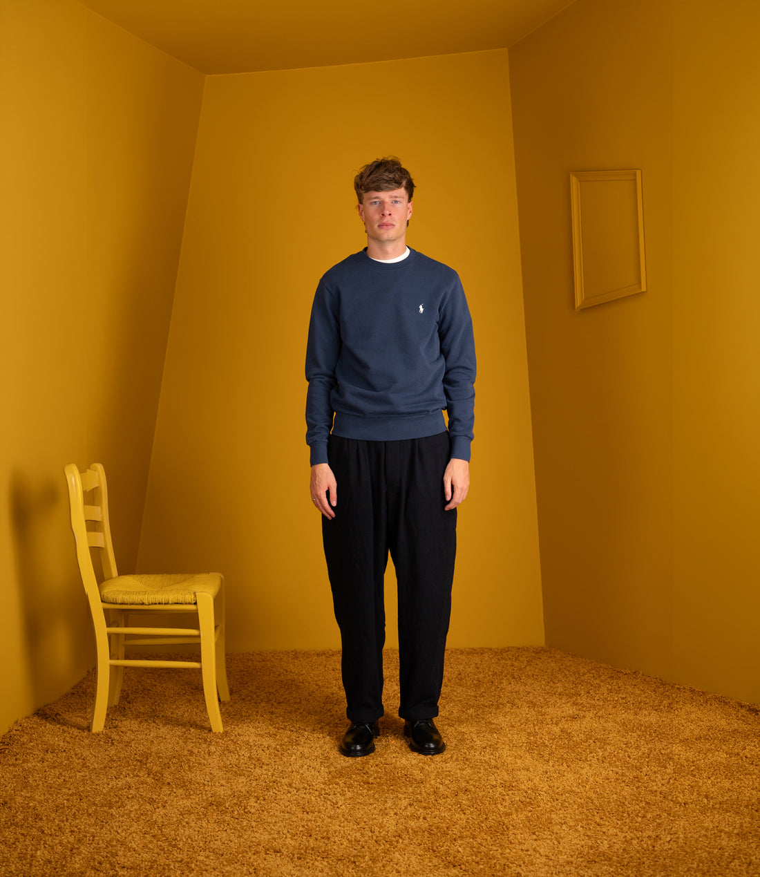Classic knit pullover sweatshirt - Navy