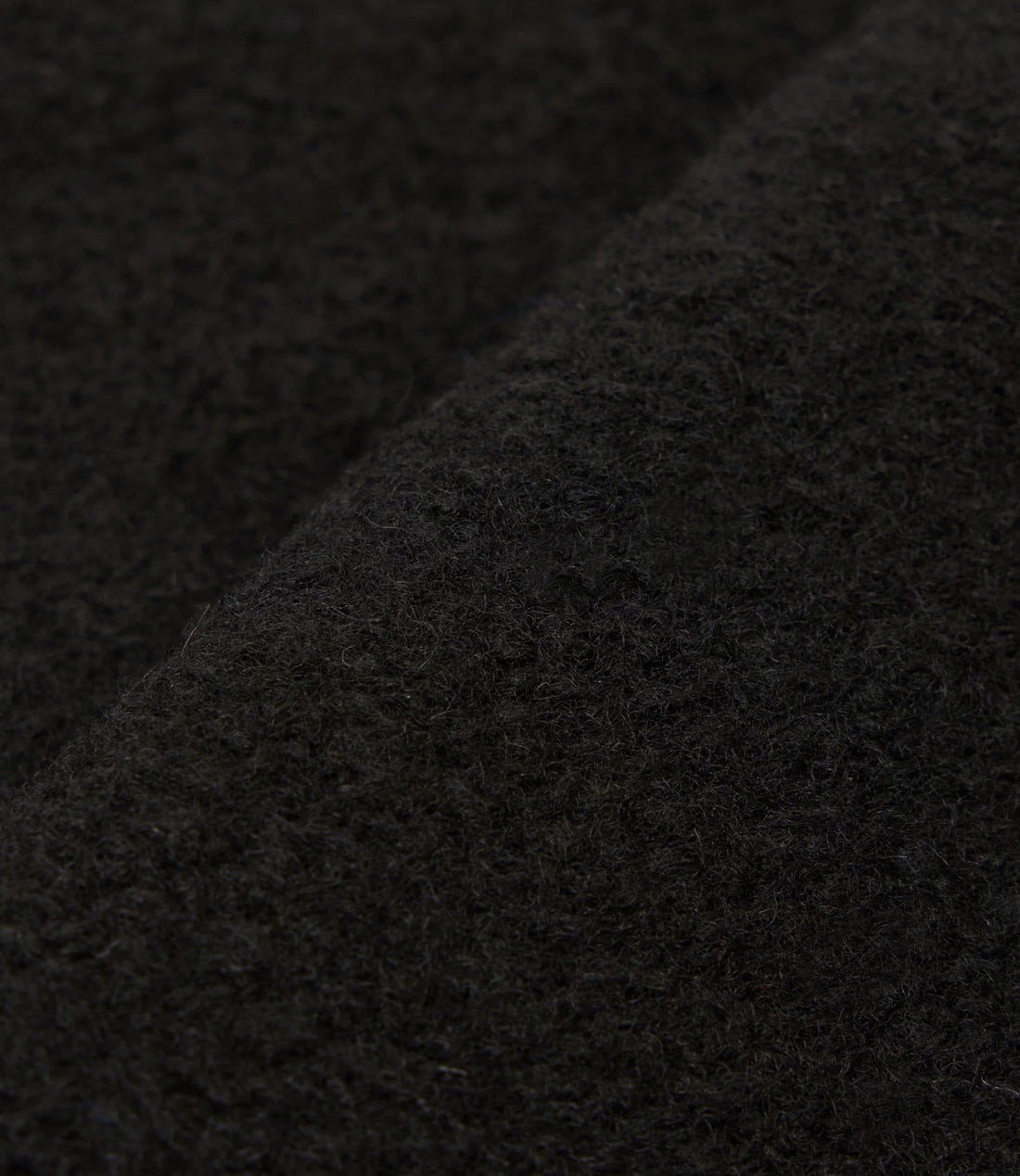 Wool fleece cardigan - Black