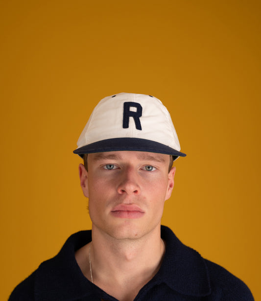 Woven cap R - White navy