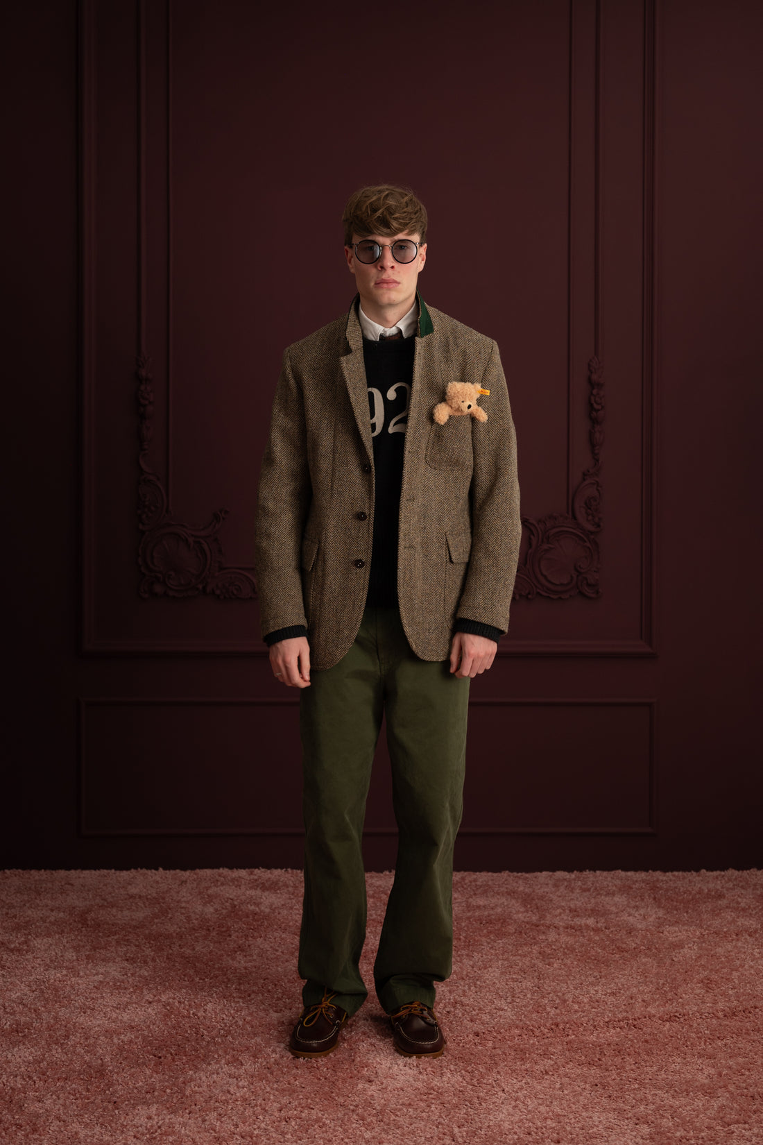 MKVII wool games blazer - Herringbone Olive