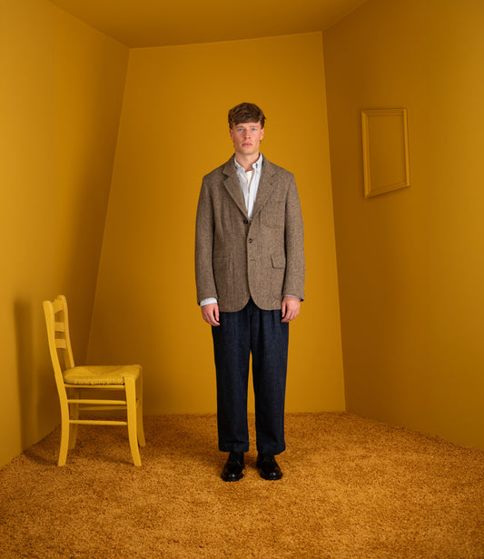 MKVII wool games blazer - Herringbone Olive