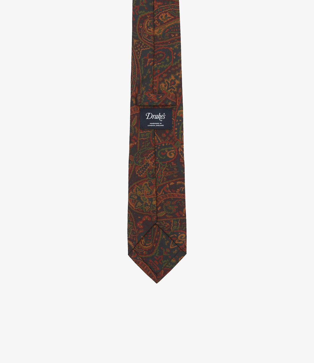 Floral Paisley Habotai Silk Tie - Blue