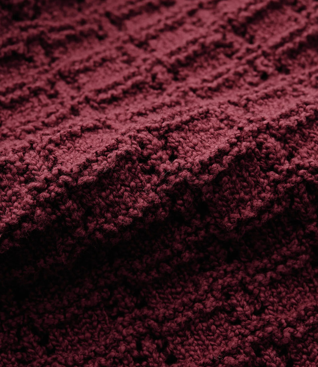 Tembe Knit Vest - Aubergine cotton boucle