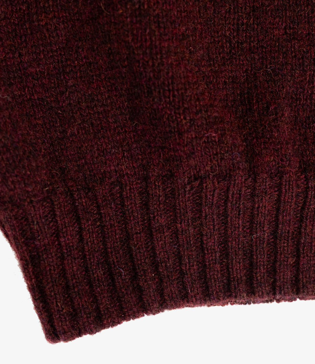 2 colour contrast crew neck sweater - Burgundy