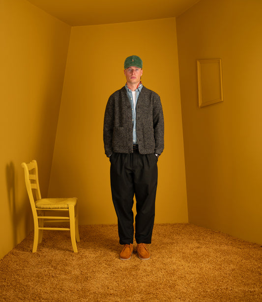 Advance cardigan raven fleece - Olive