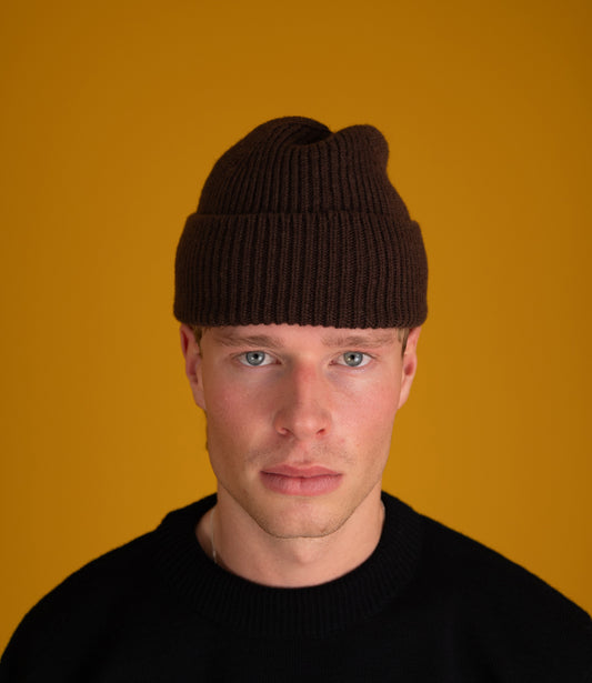 Atelier Beanie 100% merino - Brown