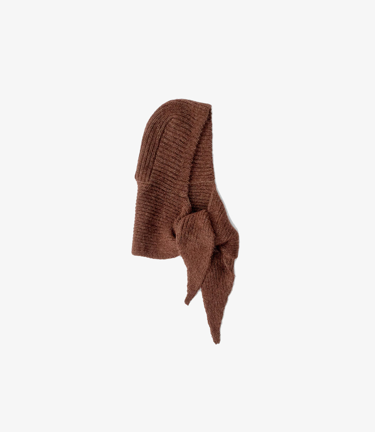 A Kind of Guise Bisa Hooded Scarf in chocolate brown knit