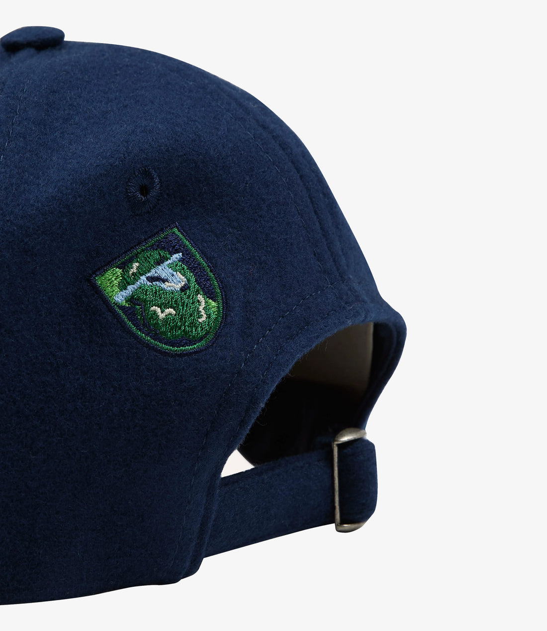 Crest Merino Wool Baseball Cap - Navy
