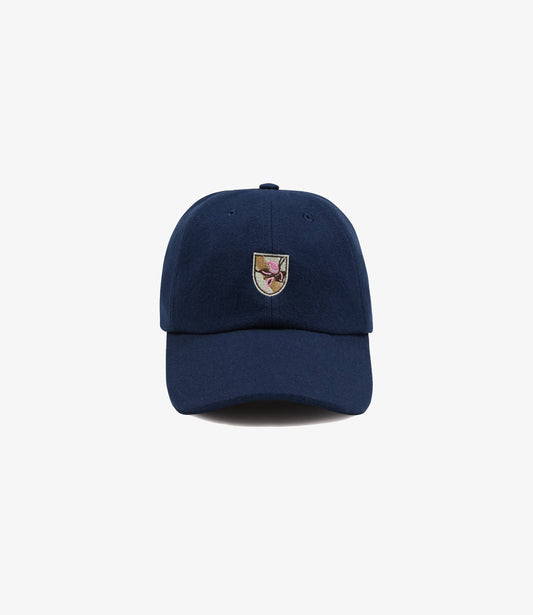 Crest Merino Wool Baseball Cap - Navy