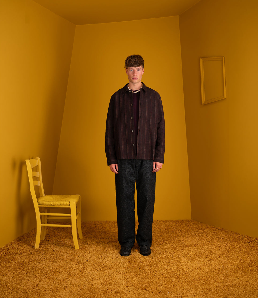 Cullu Overshirt - Black wine line