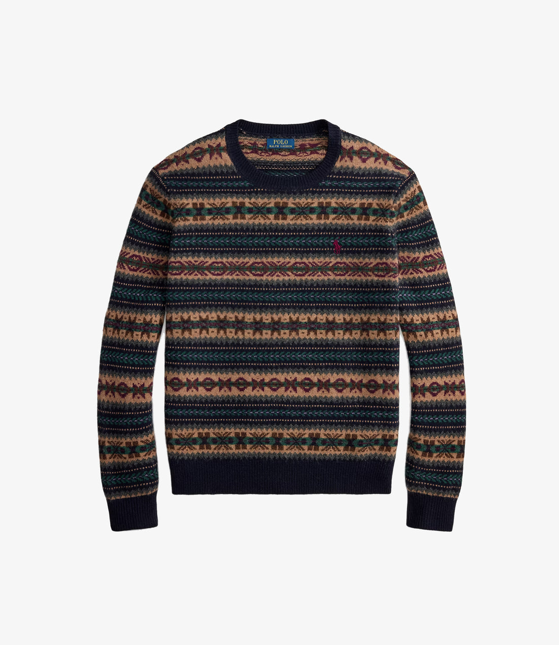 Fair Isle-knit wool sweater - Navy combo