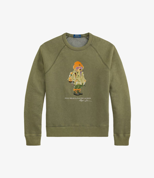 Fleece sweater bear - Cruise olive