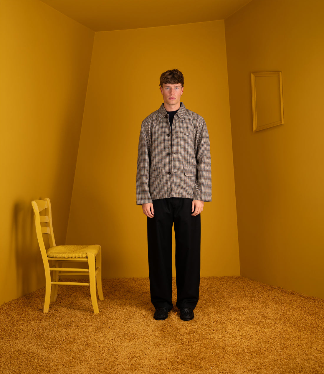 Franck jacket  lester dogtooth - Taupe