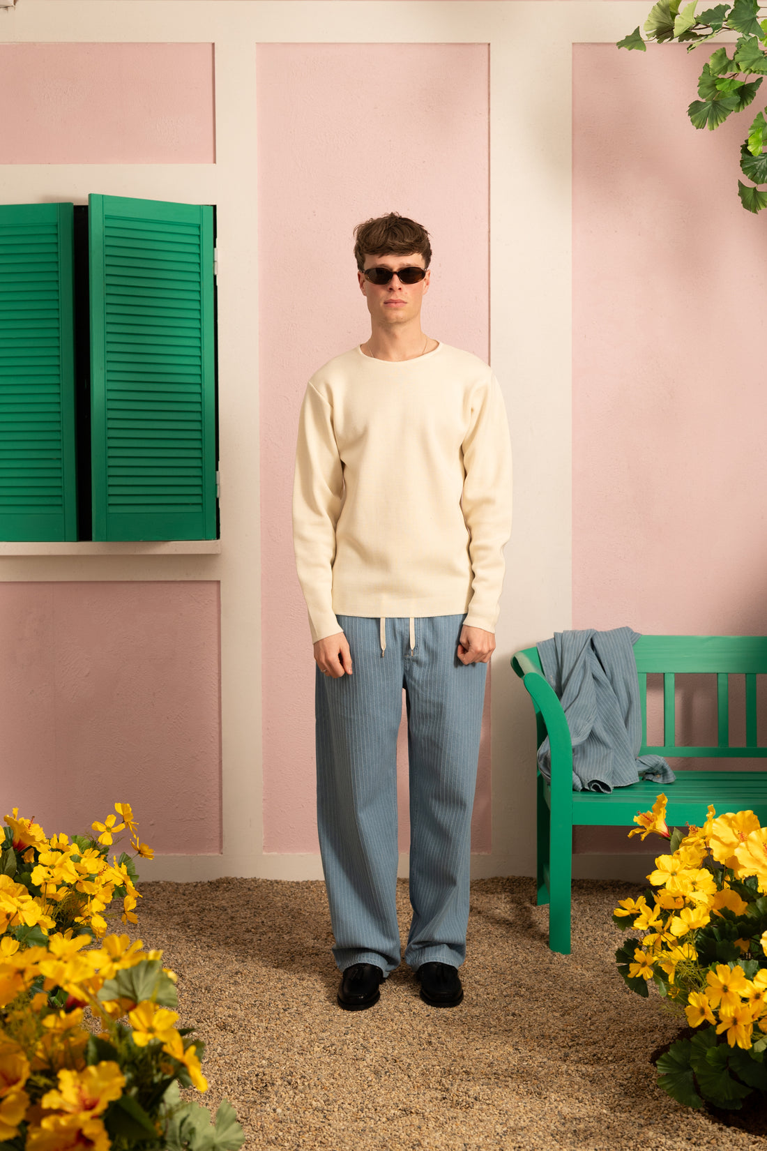 Longsleeve 100% merino milano rip - Off White