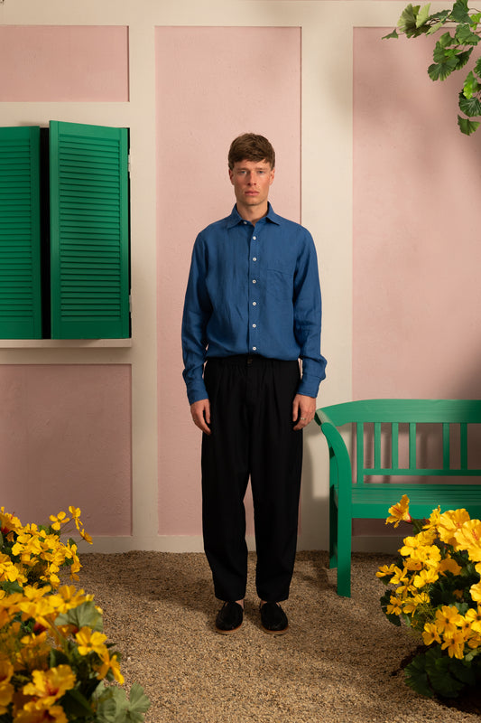 The Linen Summer Shirt - Blue
