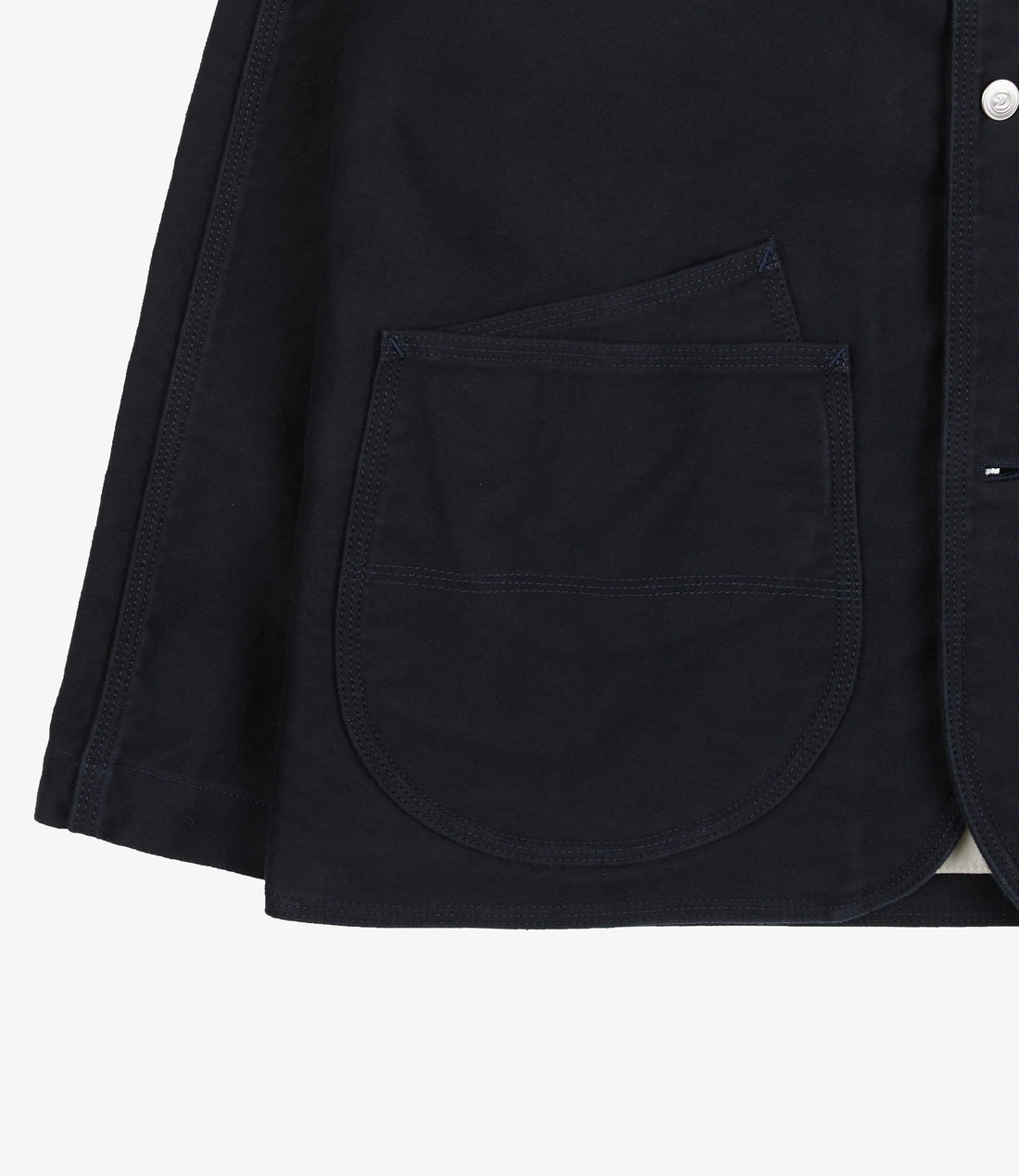 Japanese Moleskin Raglan Chore - Navy