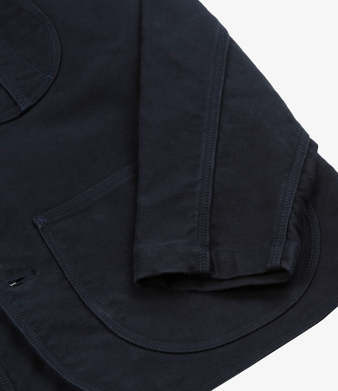Japanese Moleskin Raglan Chore - Navy