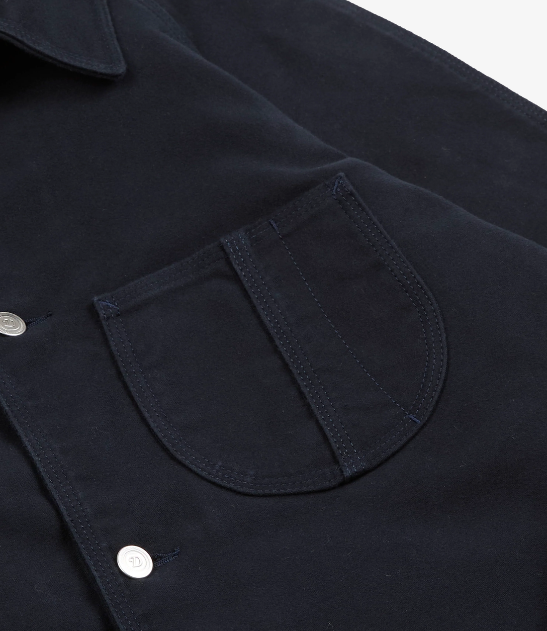 Japanese Moleskin Raglan Chore - Navy