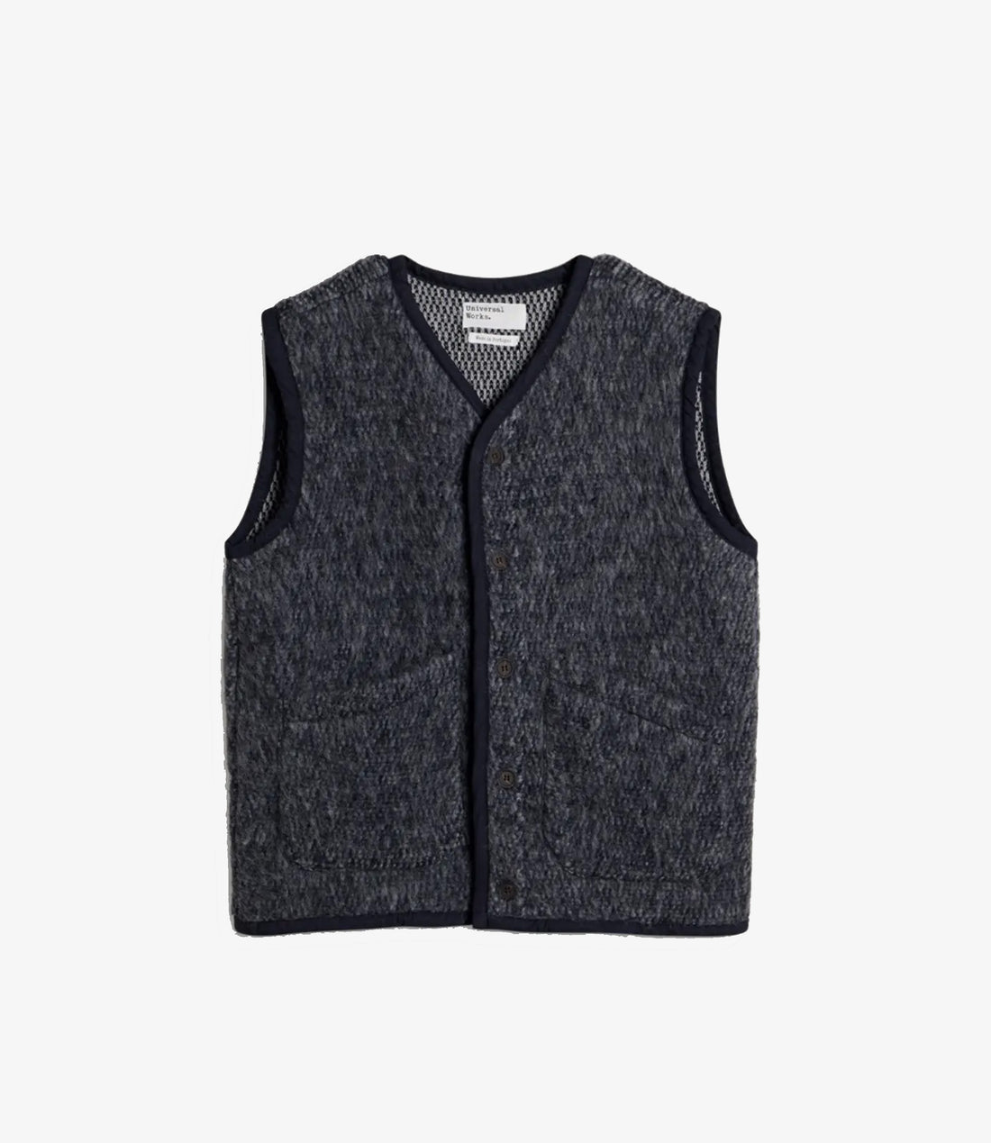 Lancaster gilet losso mohari - Navy / pale grey
