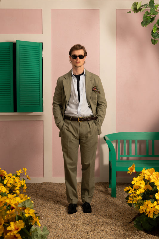 MKI Herringbone Games Blazer - Olive