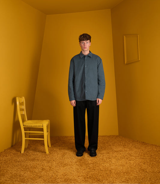 Olkay Quilted Overshirt - sea corduroy