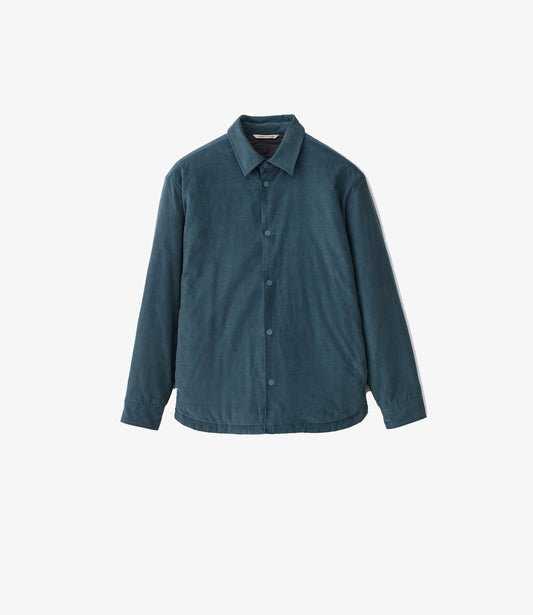 Olkay Quilted Overshirt - sea corduroy