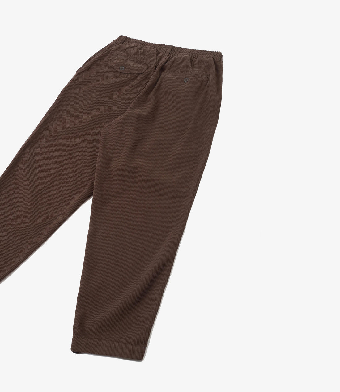 Pleated track pant cord - Cacao