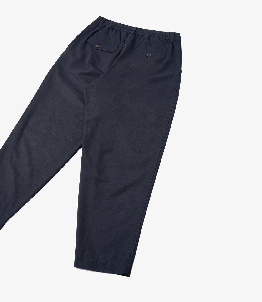 Pleated track pant recycled tweed - Navy
