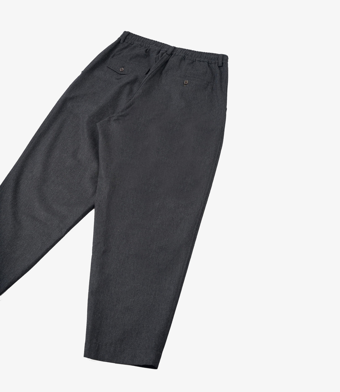 Pleated track pant recycled tweed - Charcoal