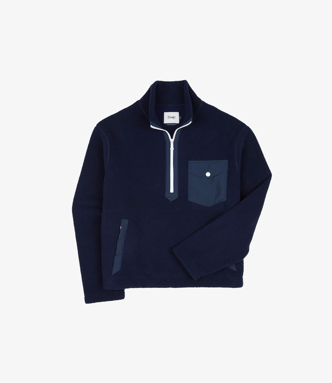 Quarter Zip Fleece - Navy & Green