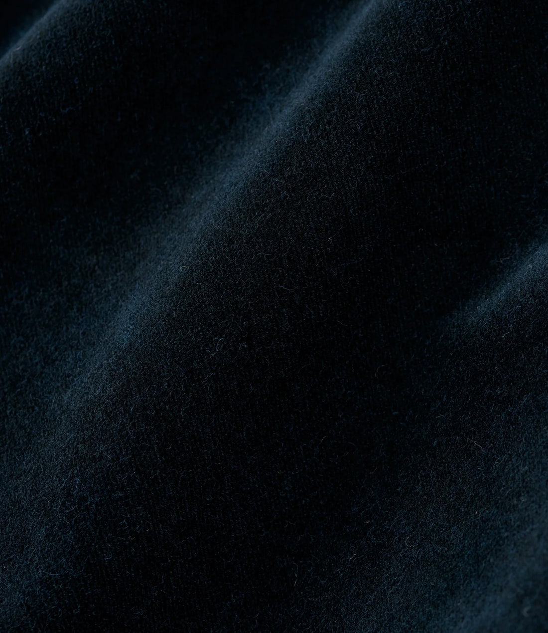 Close-up of the washed midnight cotton velvet