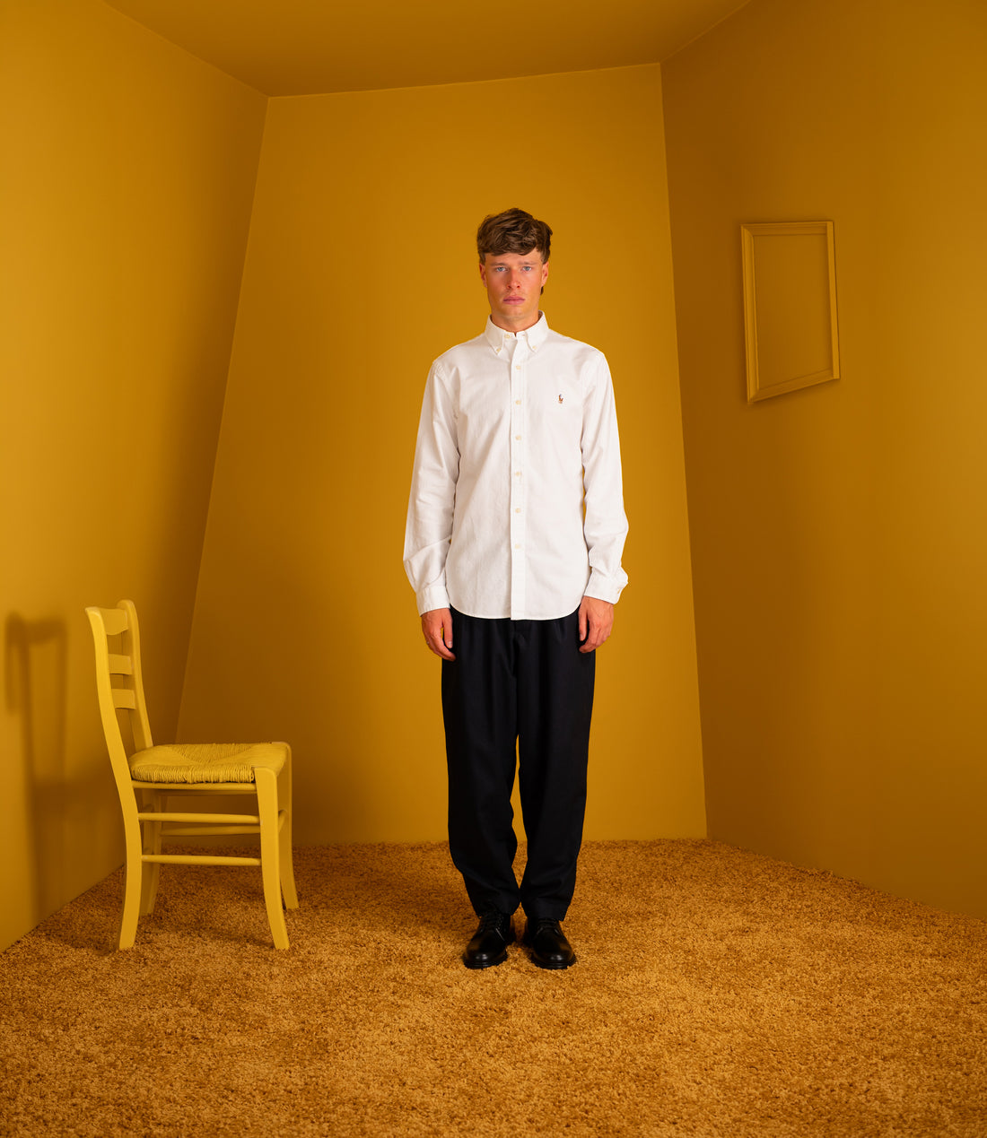 Classic oxford shirt custom fit - White