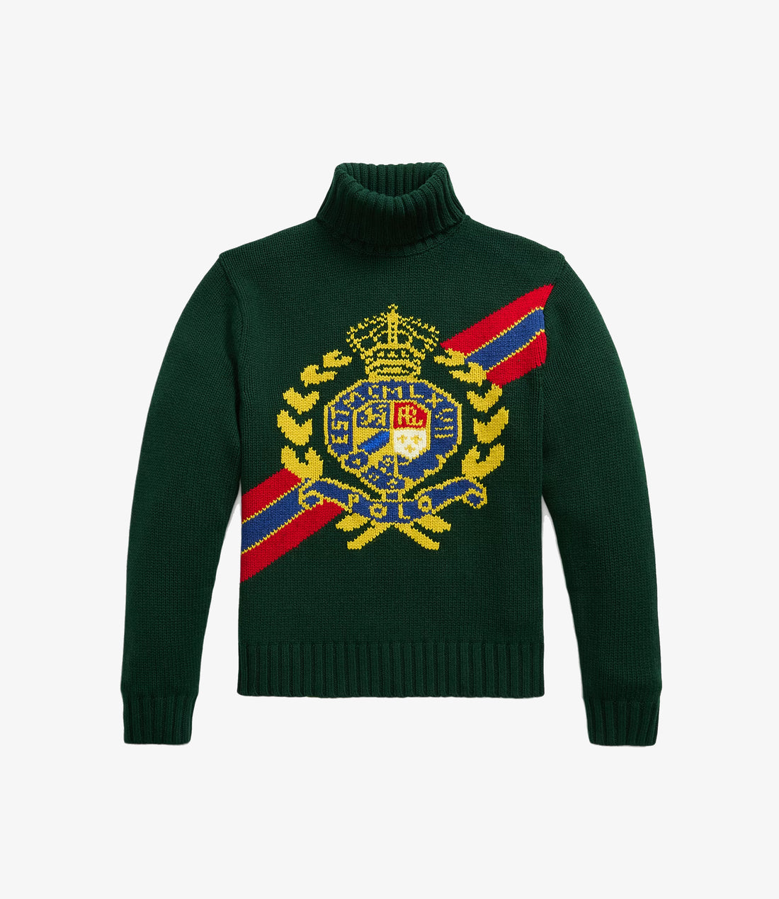 Roll-neck pullover holiday sweater - Olive green