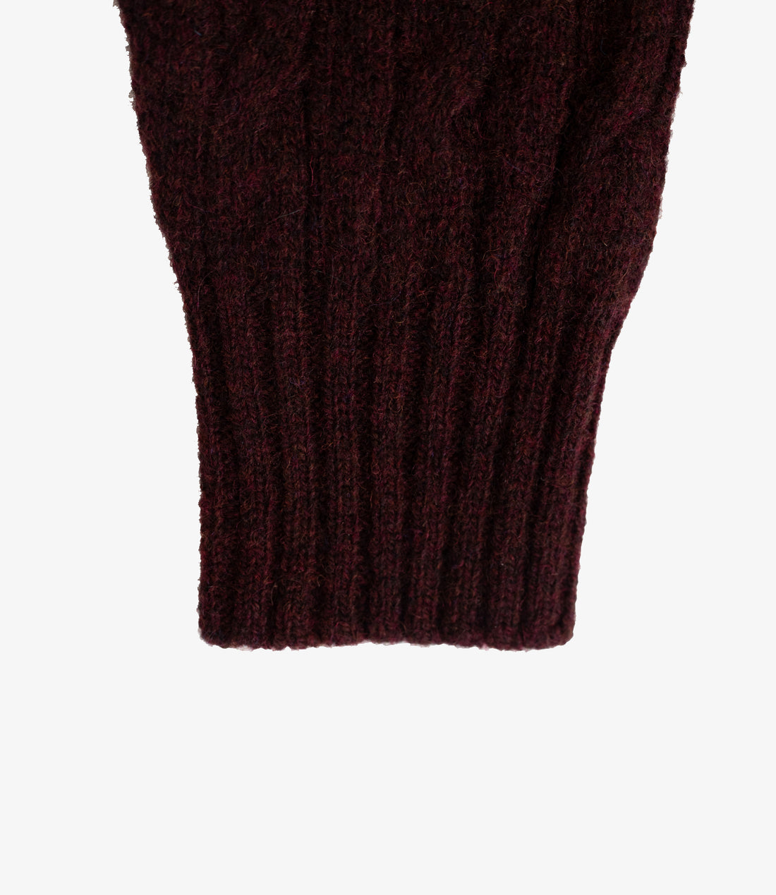 Soft cable crew neck sweater - Bordeaux