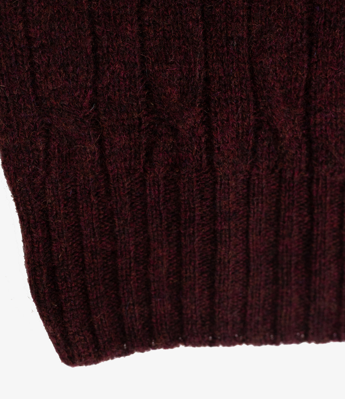 Soft cable crew neck sweater - Bordeaux