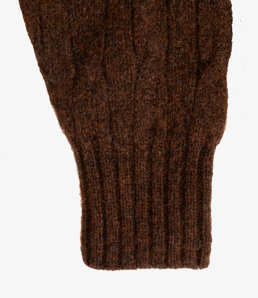 Soft cable crew neck sweater - Brown