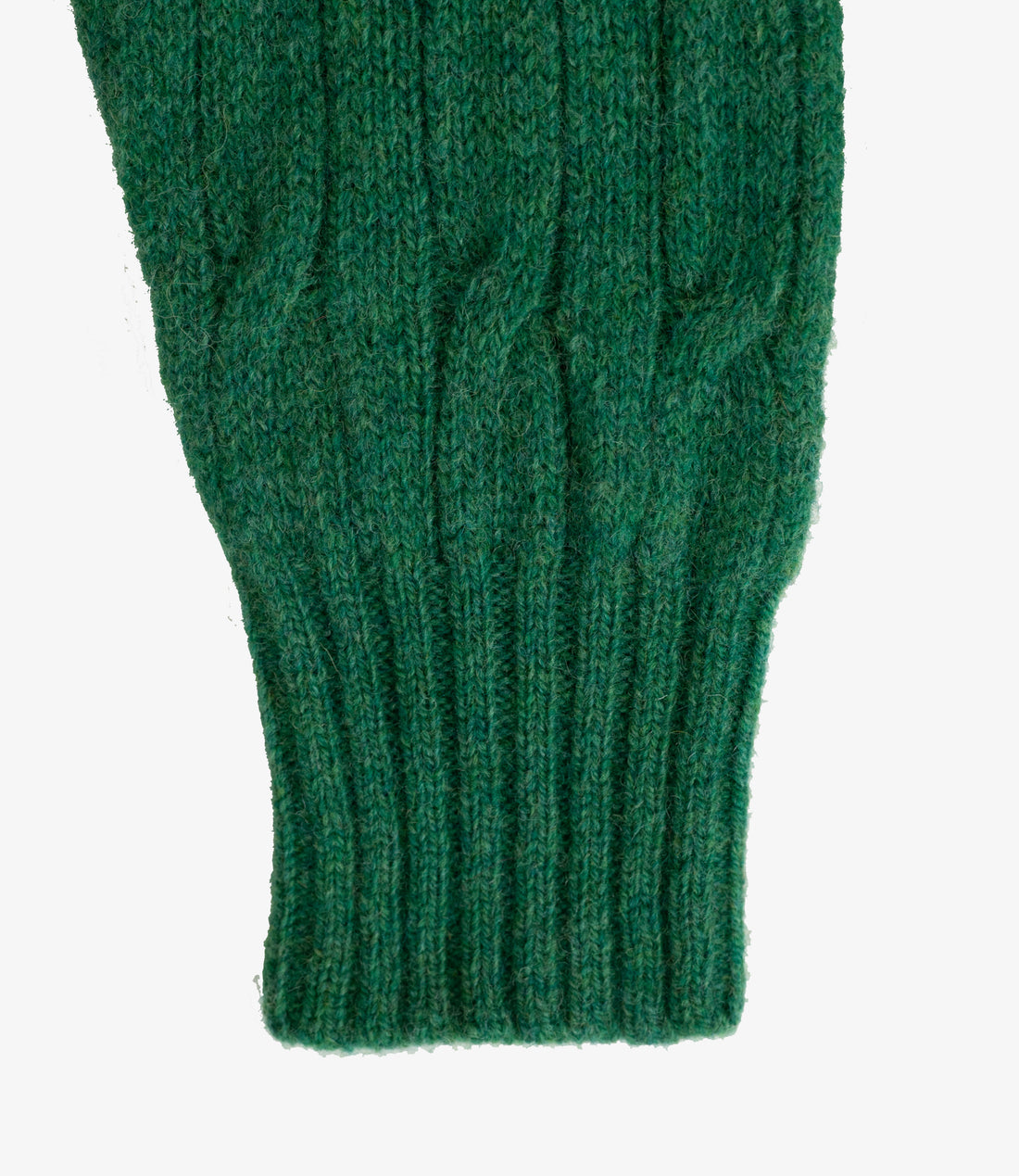 Soft cable crew neck sweater - Green