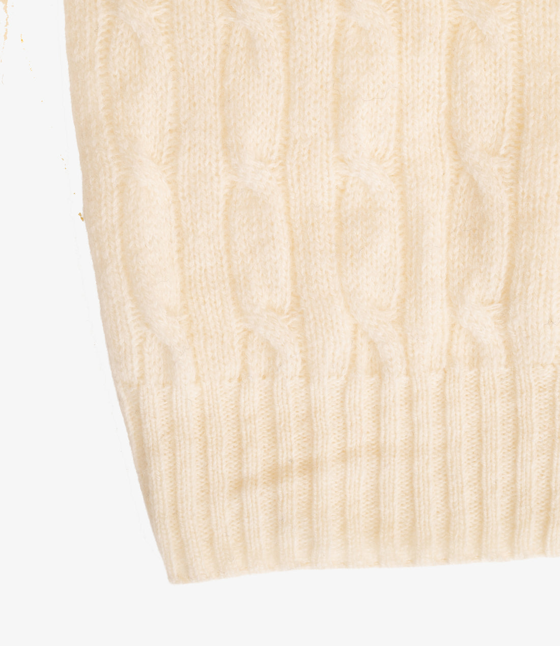 Soft cable crew neck sweater - Snow