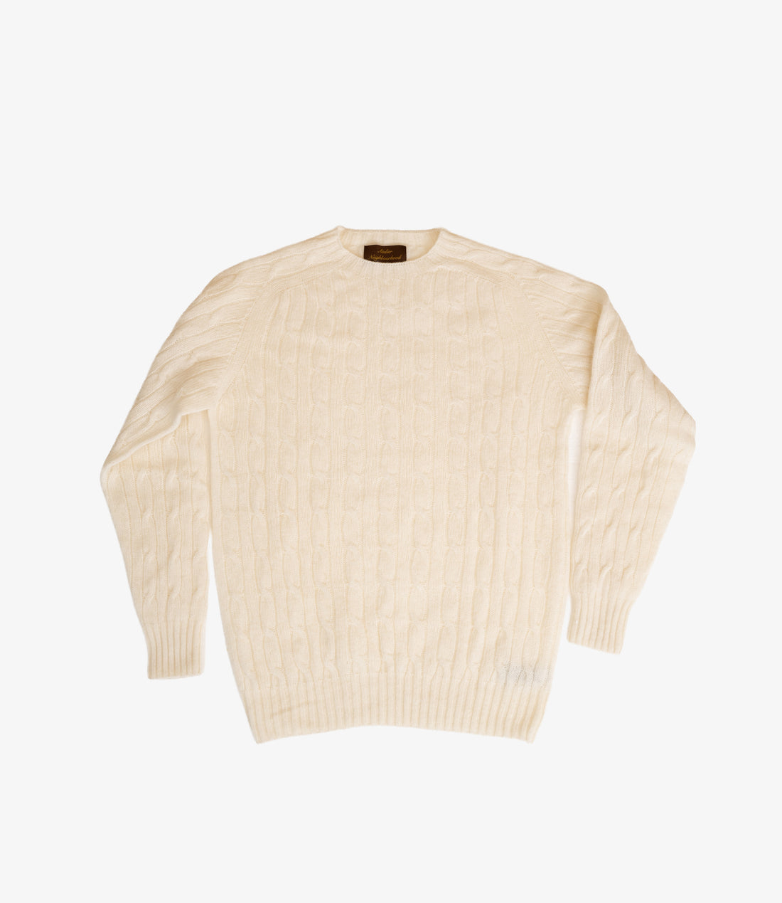 Soft cable crew neck sweater - Snow
