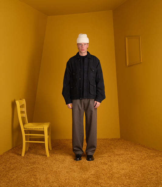Trapper jacket - Navy check