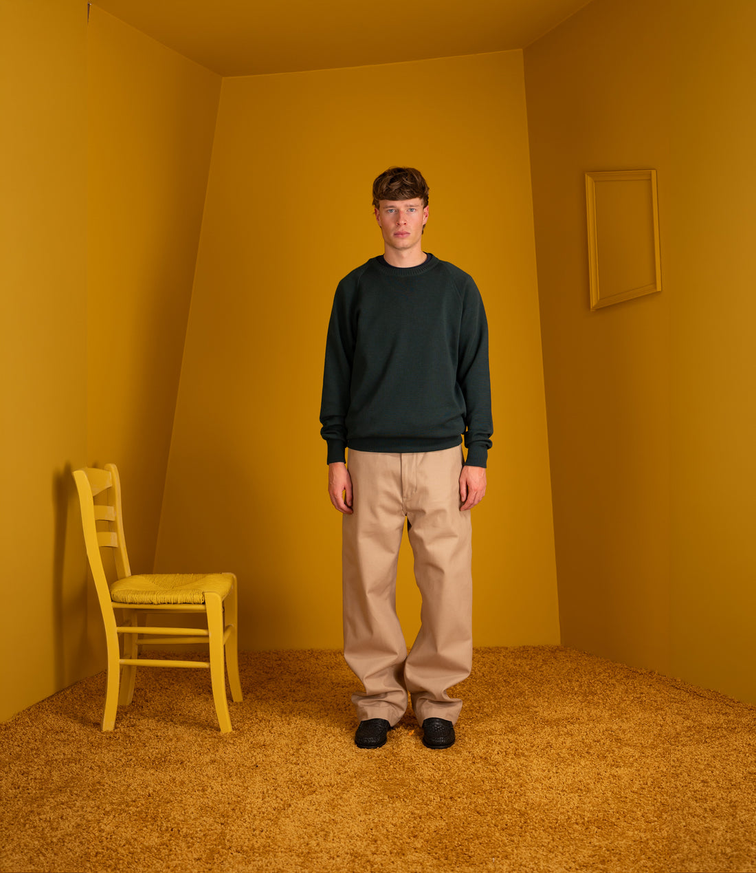 Wide Trousers Compact - Beige