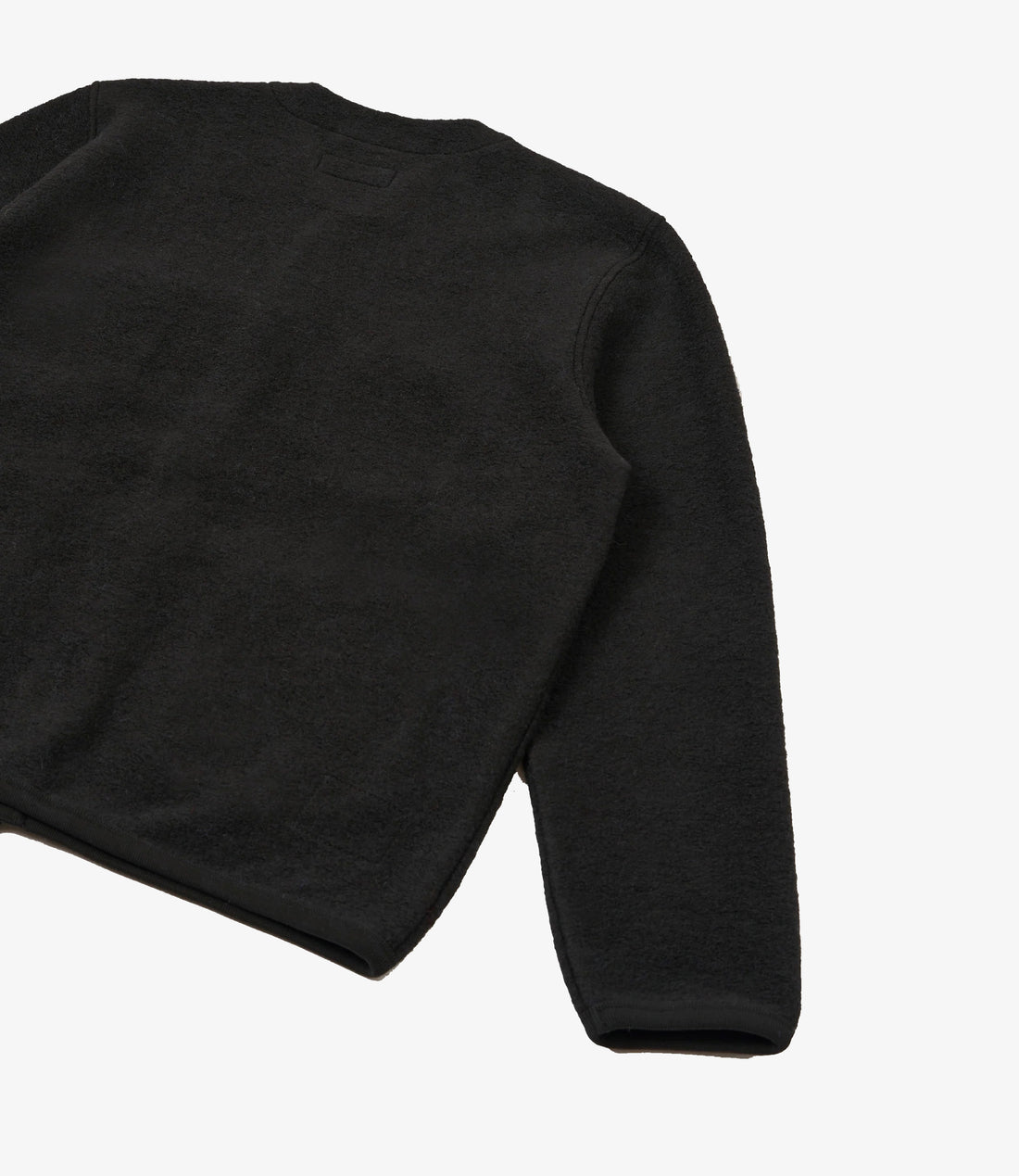 Wool fleece cardigan - Black