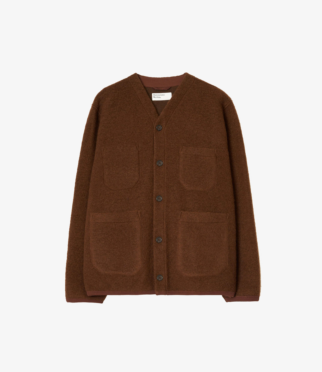 Wool fleece cardigan - Cocao
