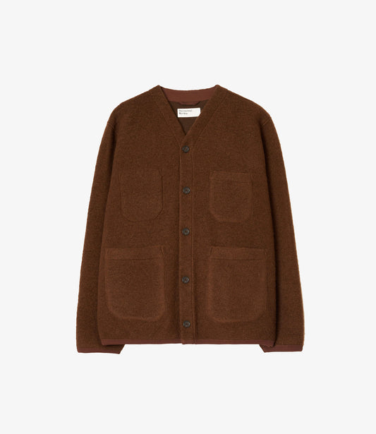 Wool fleece cardigan - Cocao