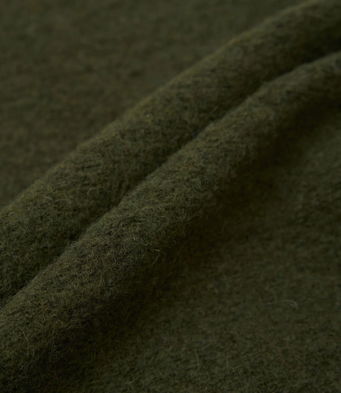 Wool fleece cardigan - Olive