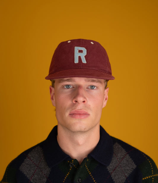 Woven cap R - Red wine