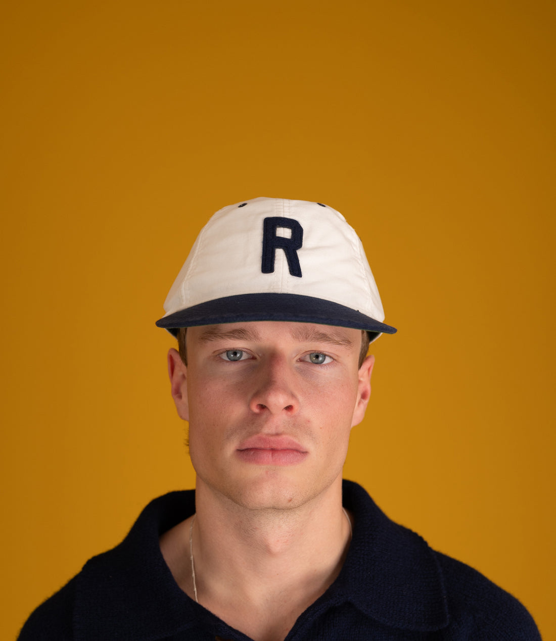 Woven cap R - White navy