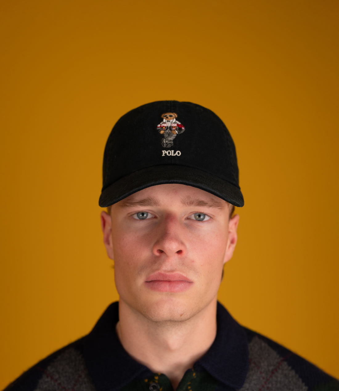Woven cap polo - Black twill