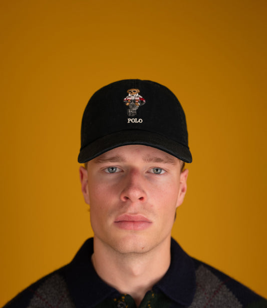 Woven cap polo - Black twill